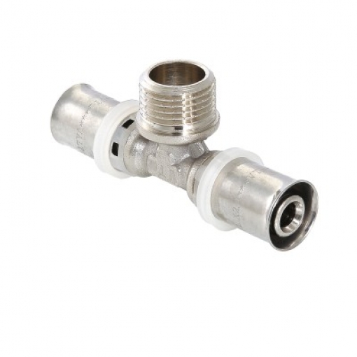 Тройник пресс Valtec с наружной резьбой 20x3/4''