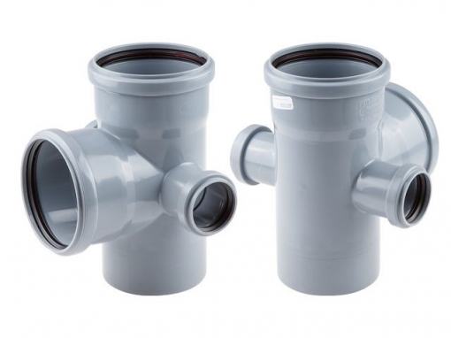 Крестовина канализационная двухплоскостная 110/110/50x90° левая